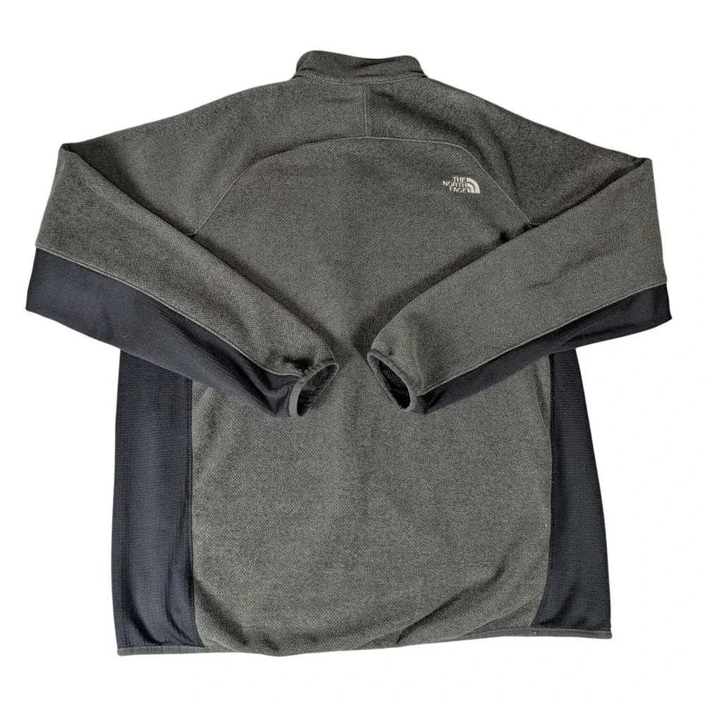The‎ North Face Mens Full Zip Fleece Jacket Green Black Two Tone Mock Neck XXL